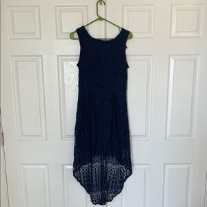 Xhilaration Navy High-Low Lace Dress